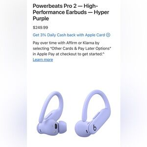 Apple Powerbeats Pro True Wireless Earbuds - Light Purple